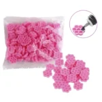 Batoque Flor Rosa - 25 unid.