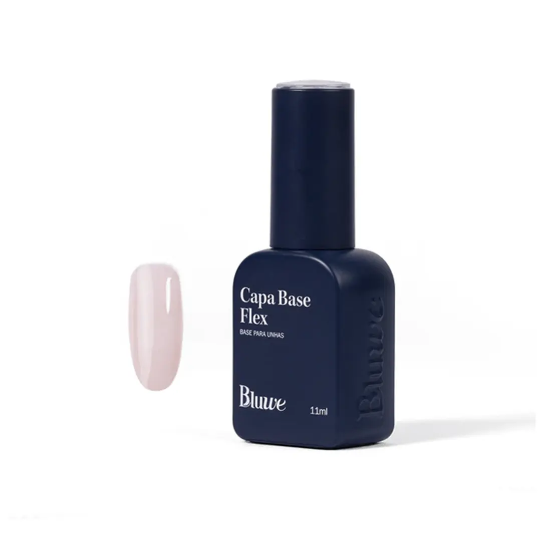 Capa Base Flex Natural Pink 10ml - Bluwe Bluwe - Capa Base Flex Natural Pink 10ml - Imagem 1