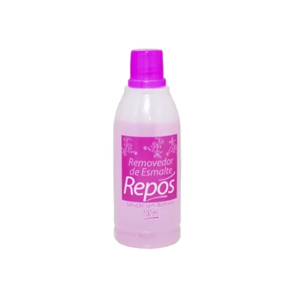 Removedor de Esmalte Repos 100ml sem acetona (Rosa)