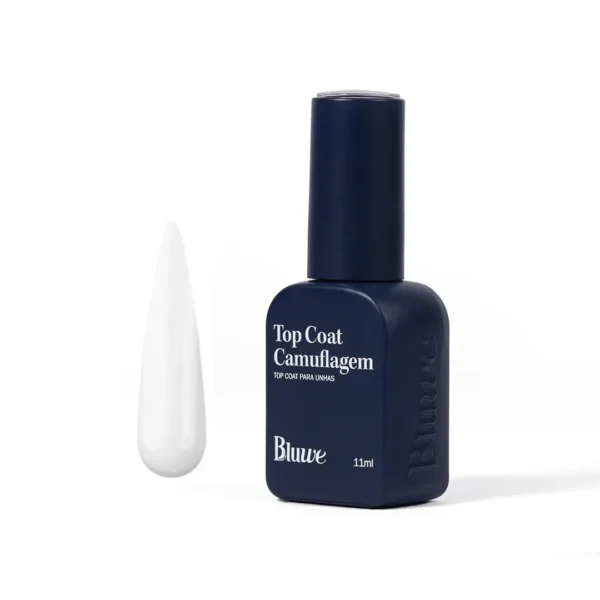 Top Coat Camuflagem Branco Baby 10ml - Bluwe