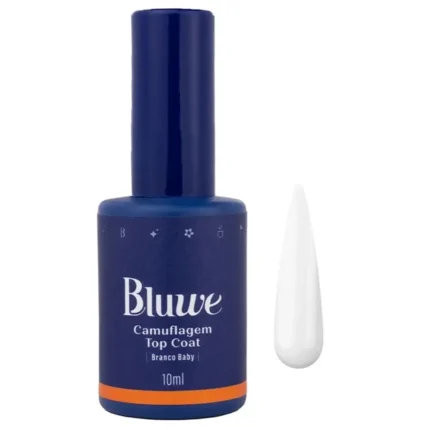 Top Coat Camuflagem Branco Baby 10ml - Bluwe