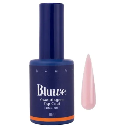 Top Coat Camuflagem Natural Pink 10ml - Bluwe