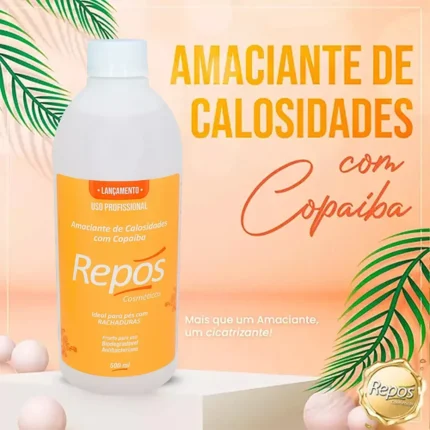 Repos Amaciante De Calosidades Liquido Com Copaíba 500ml