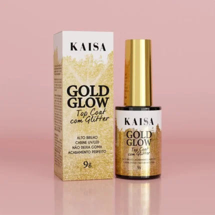 Top Coat C/ Glitter Gold Glow - Kaisa