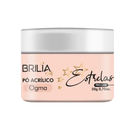 Pó Acrílico Estrelas Ogma 20g Brilia Nails