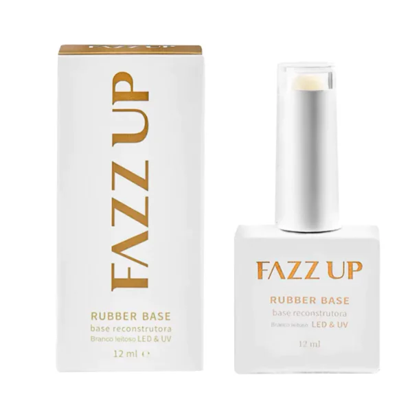 Base Gel Construtora Unhas Fazzup Rubber base Branco Leitoso