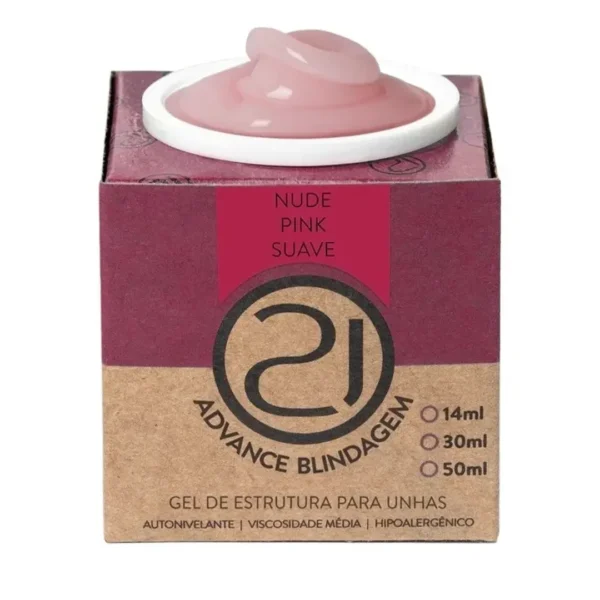 Ecoline Advance Blindagem Gel Nude Pink Suave 30ml - Nails 21