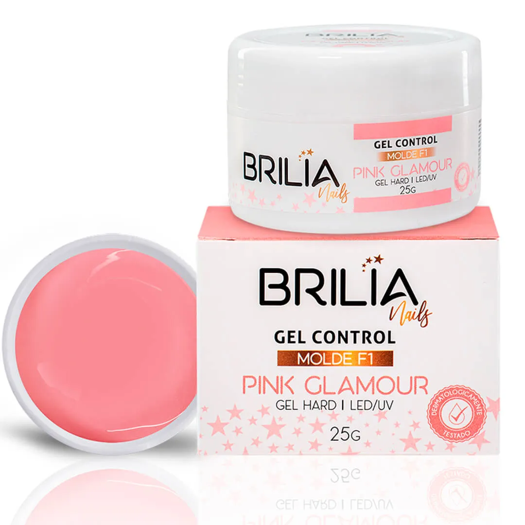 Gel Control Pink Glamour Molde F1 25g - Brilia Nails Brilia Nails - Gel Control Pink Glamour Molde F1 25g - Imagem 1