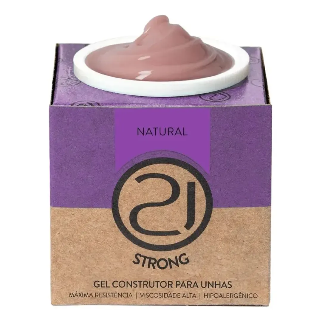 Gel Strong Natural 16g - Nails 21 Nails 21 - Gel Strong Natural 34g - Imagem 1