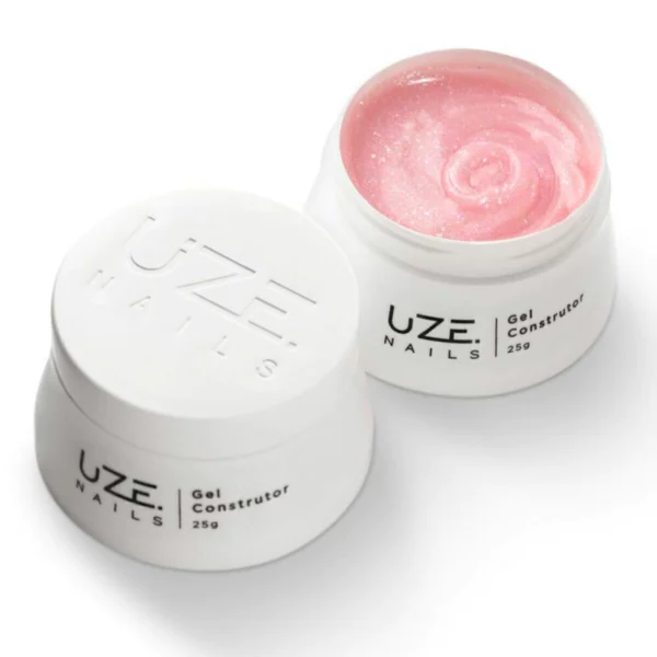 Gel de unha Uze Nails Luminous Star Nude Brilho 25g