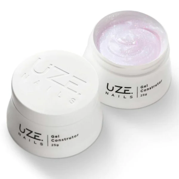Gel de unha Uze Nails Luminous Star White Brilho 25g