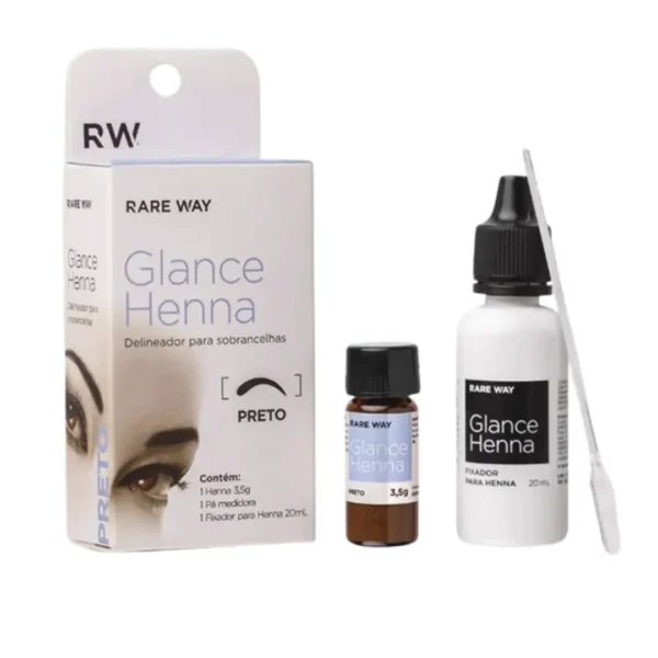 Glance Henna Delineador para Sobrancelhas Rare Way - Preto