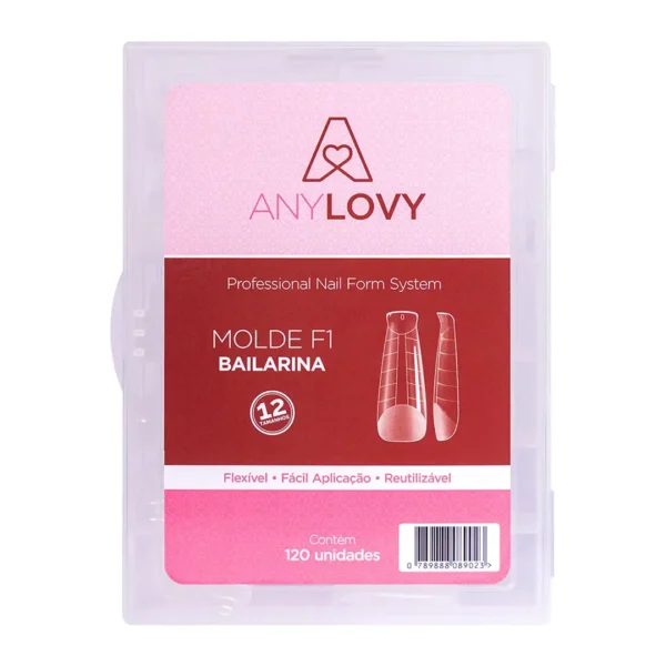 Molde F1 Bailarina Unhas De Gel Acrigel - Anylovy 120 Unidades