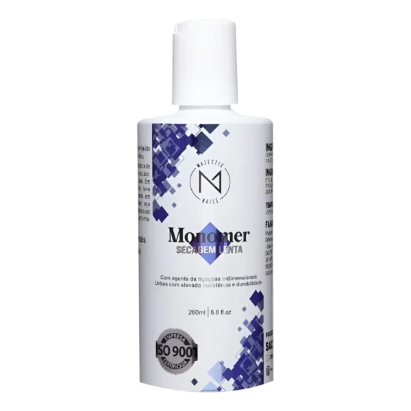 Monomer Líquido 260ml Secagem Lenta - Majestic Nails