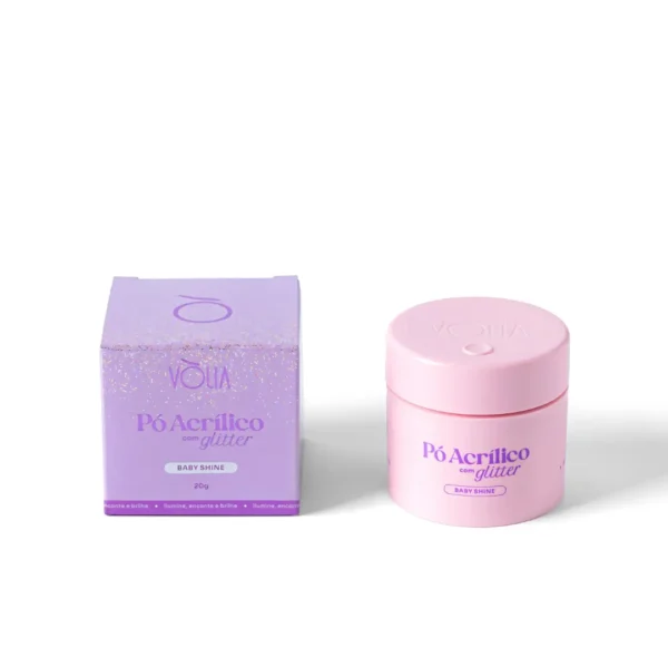 Pó Acrílico com Glitter Vòlia Baby Shine