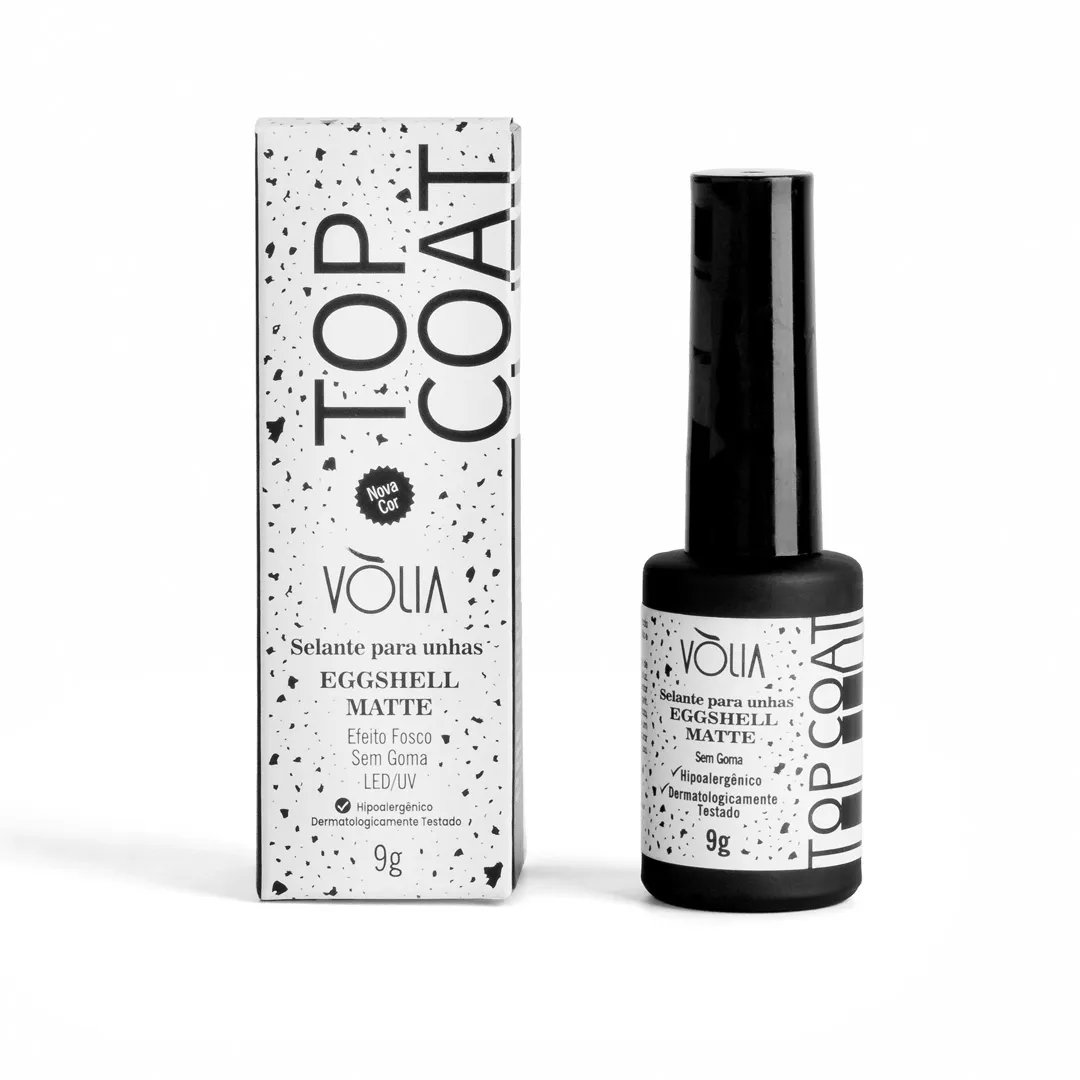 Top Coat Vòlia Eggshell Matte - 9g Vòlia - Top Coat Eggshell Matte - 9g - Imagem 1
