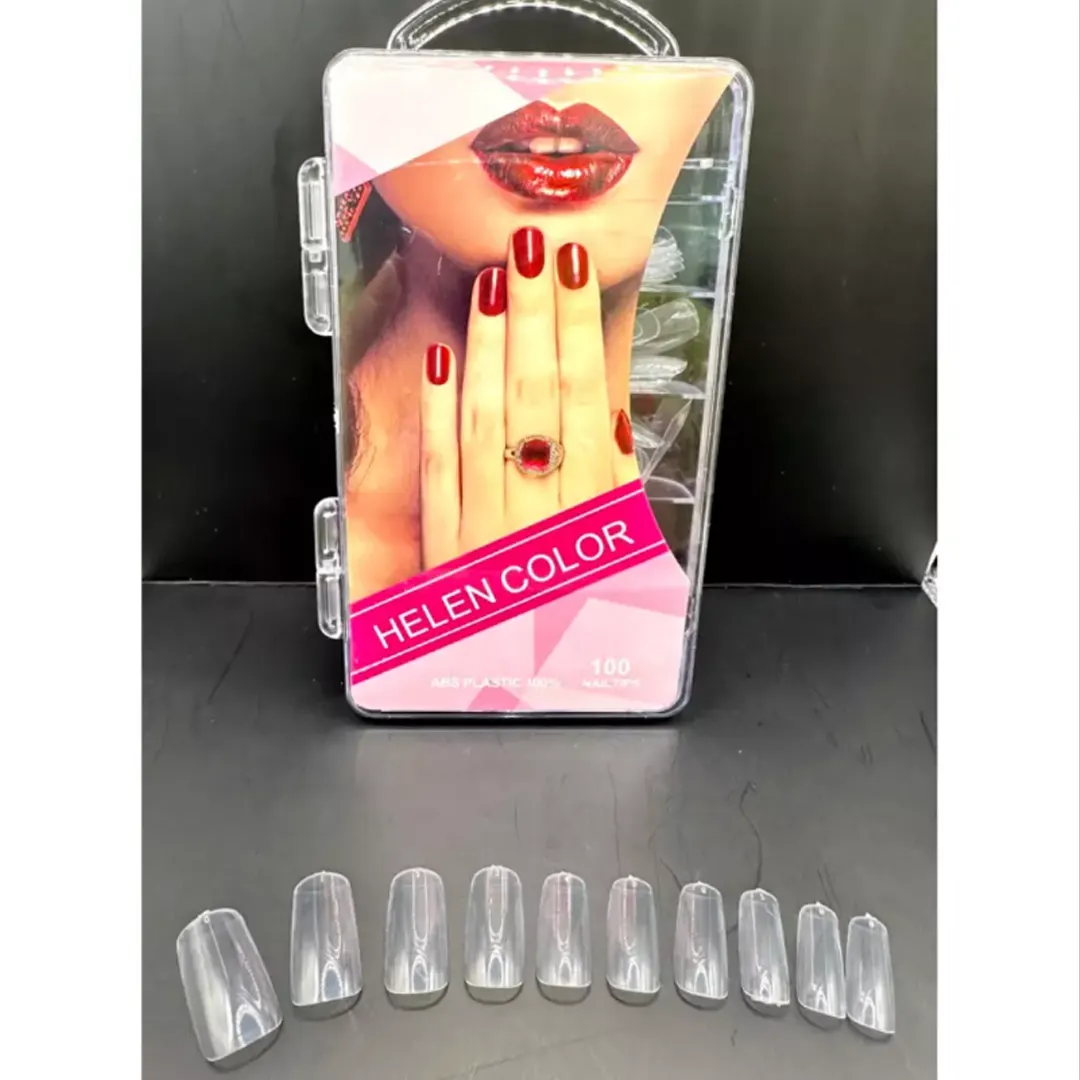 Helen Color - Tips Curvatura C Transparente 100unid. Helen Color - Tips Curvatura C Transparente 100unid. - Imagem 1