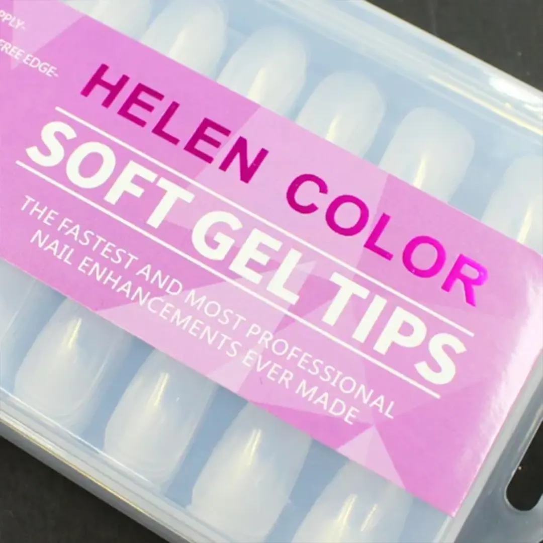 Helen Color - Tips Soft Gel Stiletto 100unid. Helen Color - Tips Soft Gel Stiletto 100unid. - Imagem 1