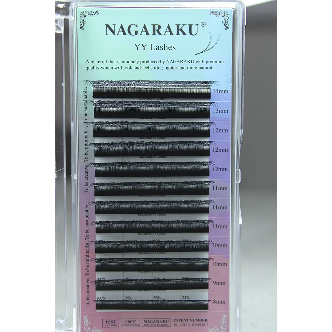 2044 Nagaraku - 8mm-14mm Cílios Y 0.07D - Volume Brasileiro - Imagem 1