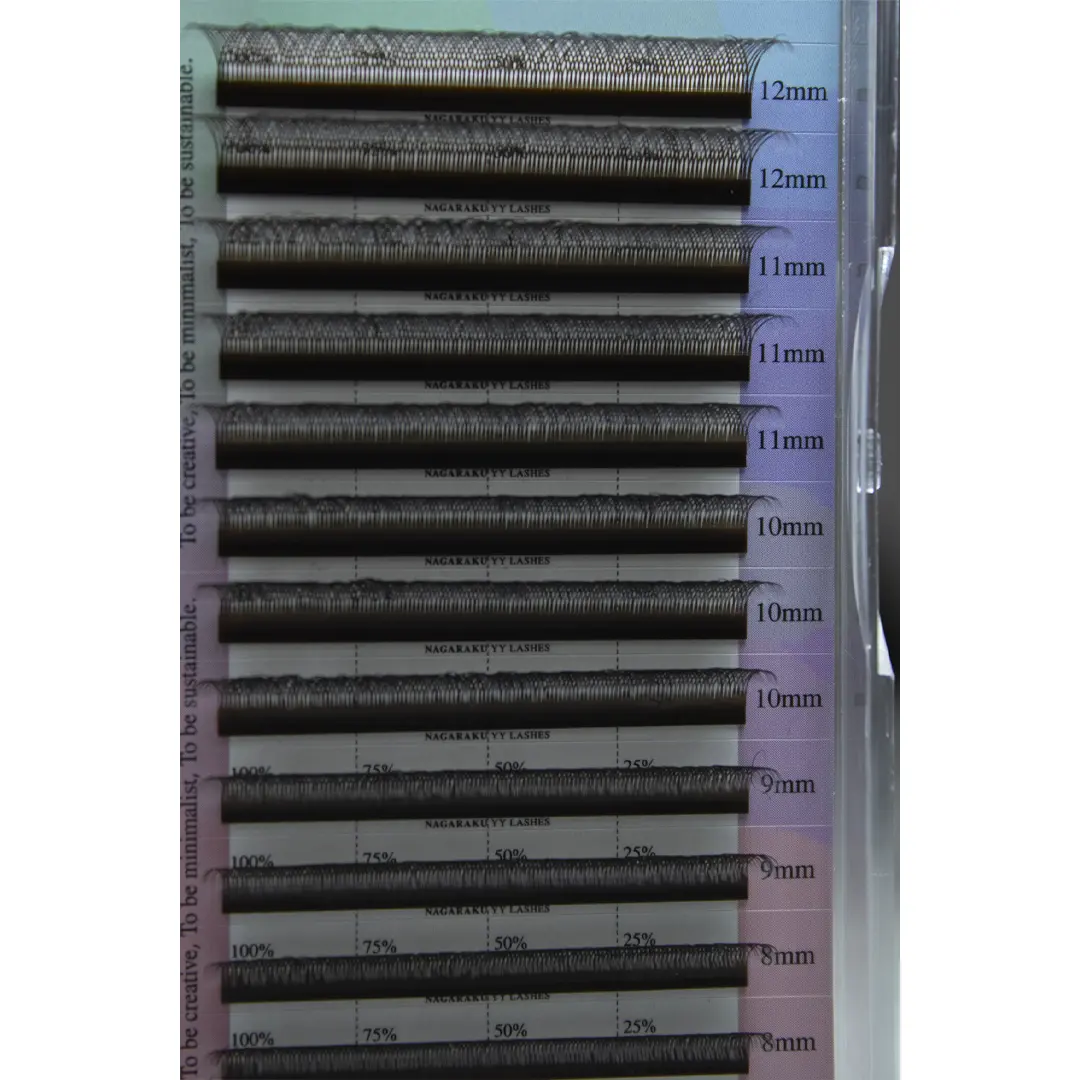 2049 Nagaraku - 8mm-12mm Cílios Y Marrom 0.07D - Volume Brasileiro - Imagem 1