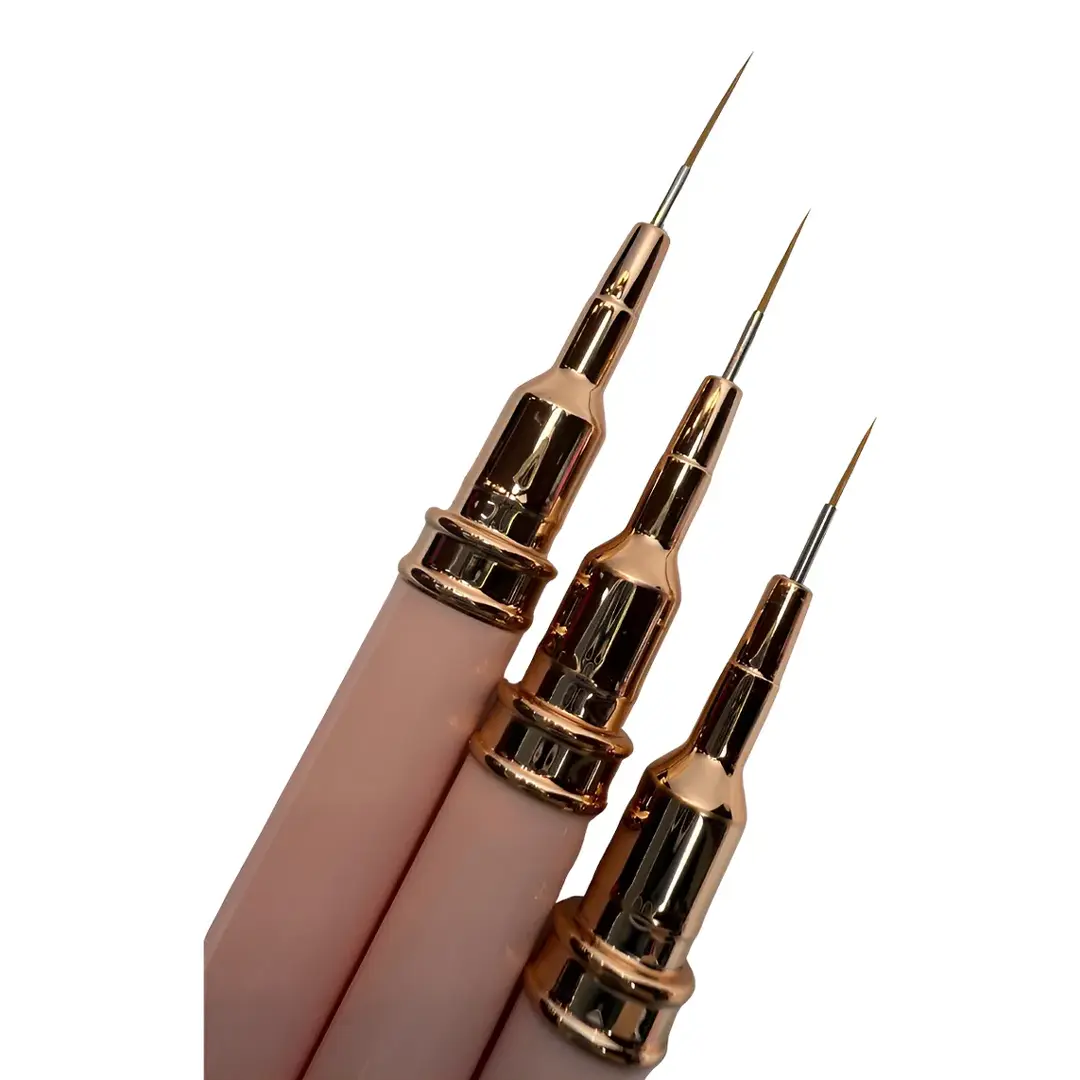 Dafu - Kit 3 Pincel Ponta Fina Line Para Nail Art Dafu - Kit 3 Pincel Ponta Fina Line Para Nail Art - Imagem 1