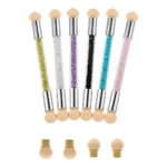 Escova De Degradação Kit Pincel Espuma Profissional Refil Para Esfumar Unhas Degradê Decoração Nail Art Tool Baby Boomer Esponja Esfumador