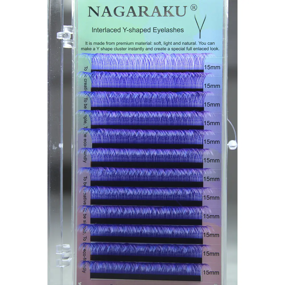 Nagaraku - 15mm Cílios Y Azul 0.07D - Volume Brasileiro Nagaraku - 15mm Cílios Y Azul 0.07D - Volume Brasileiro - Imagem 1